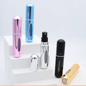 5ml portable perfume atomizer with bottom refill structure and clear viewing window