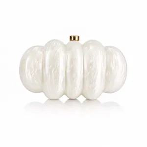 Borsa Da Sera In Acrilico Per Donna Forma Onda Nuvola Texture Marmo Pochette Con Catena Matrimonio Festa Banchetto