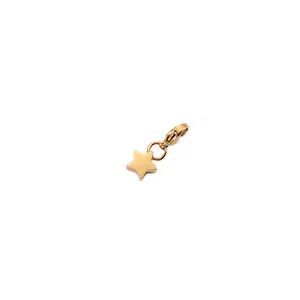 Minimalist gold star pendant with lobster clasp connector for DIY jewelry crafting