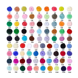 85 vibrant colors of DIY wool felt strips with numbered codes for handmade crafts