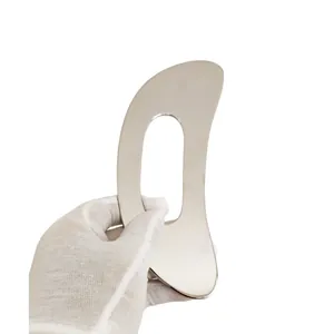 Ergonomic 304 stainless steel guasha tool with hollow grip for muscle massage and therapy