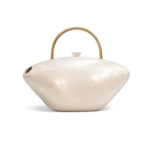 Sac De Soirée Motif Marbre Acrylique Poignée Métal Doré Fête Mariage Chaîne Sac Bandoulière Femmes