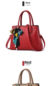 Close-up of textured leather handbags with PLANEE branding and silk scarf details