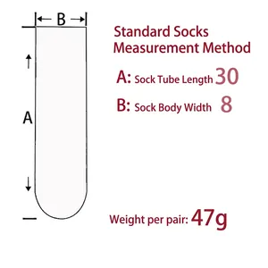 Size chart for coral fleece winter socks showing leg length 30cm and width 8cm
