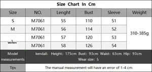 Detailed size chart for women casual sweater showing S to XL measurements and fit guide