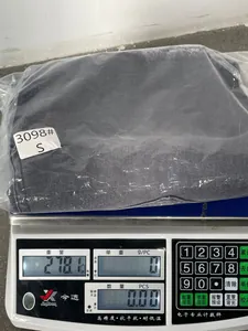 Detailed weight measurement of size S distressed denim shorts in clear plastic packaging
