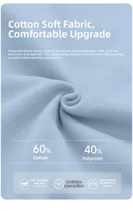Macro detail of light blue fabric showing 60% cotton blend and loopback texture