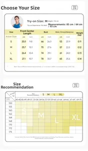 Detailed size guide table for yoga halter tank top with weight and height recommendations