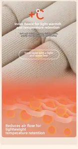 Dettaglio della fodera in pile calda su top yoga beige per isolamento termico