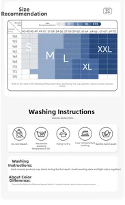 Women's sports jacket size chart with height and weight guide for S-XXL fitting