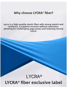 Detail of high-stretch blue Lycra fabric showing superior elasticity for yoga sports bras
