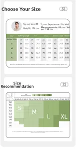 Detailed size chart for hooded yoga top including length, chest, and weight guide