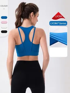 Women High Impact Sports Bra Racerback Wireless Shockproof Yoga Running Gym Workout Exercise Crop Top With Removable Pads