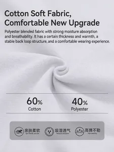 White 60% cotton sports trousers with high waist, breathable knit fabric and soft texture