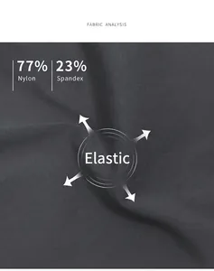 Detail of high-elasticity fabric made of 77% nylon and 23% spandex for yoga pants