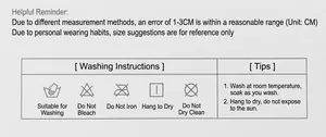 Size guide and washing instructions for high waist yoga leggings with care icons