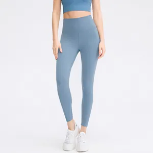 Women High Waist Yoga Leggings Tummy Control Butt Lifting Brushed Nylon Spandex Athletic Running Fitness Tight Pants
