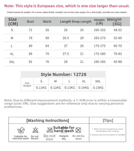 Detailed size chart for breathable yoga bra including chest and waist measurements