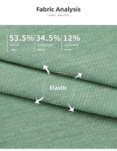 Détail macro du tissu respirant extensible 4 directions vert Morandi pour sport