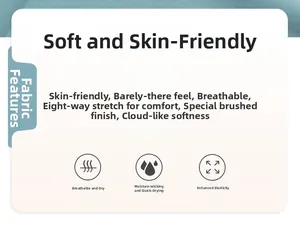 Détails du tissu de yoga extensible à 8 sens respirant avec évacuation de l'humidité