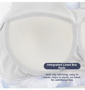 Detail of integrated breathable mesh chest pad with secure anti-displacement stitching