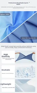 Dettaglio del tessuto traspirante ad alta elasticità e fodera dei pantaloncini sportivi