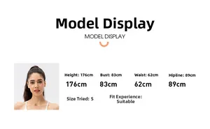Guide des tailles montrant 176cm et mesures pour short de course et yoga ample en taille S