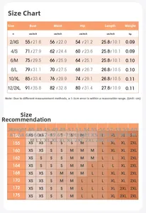 Detailed size guide table for women's yoga sports bra covering XS to 2XL measurements