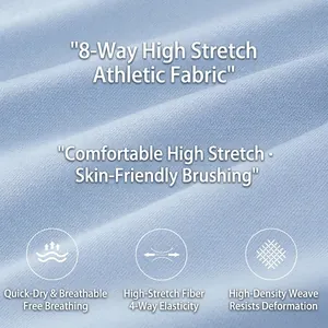 High-stretch light blue yoga set fabric showing high-density weave and breathable texture