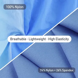 Pantaloncini sportivi traspiranti in nylon ed elastan con trama di alta qualità