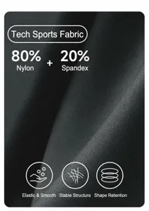 Nahaufnahme von Sportstoff aus 80% Nylon und 20% Elastan für Herren-Yogahosen mit hoher Elastizität