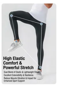 Detailansicht der Herren-Kompression-Yogahose mit ergonomischem Support-Design