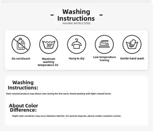 Guide d'entretien pour hauts de yoga avec icônes de lavage et conseils pratiques
