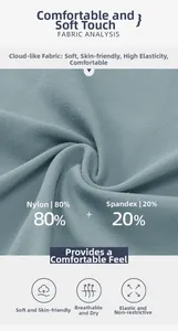 Detail of 80% Nylon 20% Spandex fabric showing texture of breathable yoga pants
