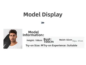 Men's quick-dry sports shorts model size guide with professional athletic fit details