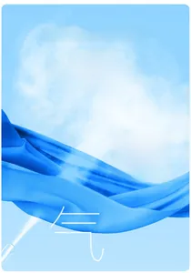 Détail du tissu de yoga bleu respirant montrant l'évacuation de l'humidité et le séchage