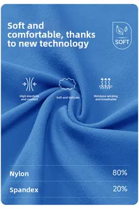 Texture détaillée du tissu bleu marine 80% nylon 20% élasthanne à haute élasticité