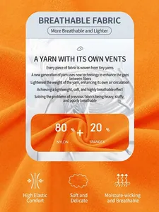 Soutien-gorge de yoga orange hautement élastique en 80% nylon et 20% élasthanne respirant
