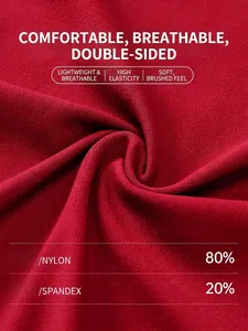 T-shirt de yoga rouge avec boutons chinois en nylon extensible et texture brossée douce