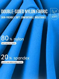 T-shirt yoga femme en tissu doux et respirant composé de 80% nylon et 20% élasthanne