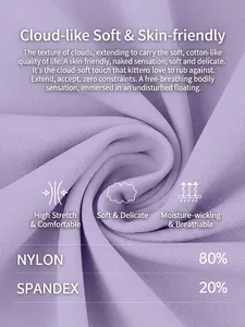Gilet de sport lavande en 80% nylon et 20% élasthanne avec texture douce et respirante