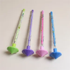 Creative gyro spinning pencils in four pastel colors for students writing and stress relief