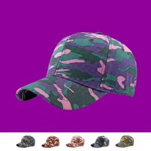 Camouflage Baseball Cap For Men Women Cotton Adjustable Structured Outdoor Sun Protection Sport Hat Camo Duckbill Cap