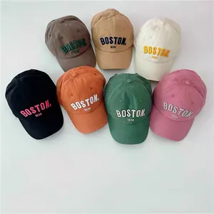 Casquette de baseball en coton pour enfant avec broderie Boston 1630 en sept couleurs