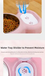 Close-up of floating cover prevents wet snout and keeps pet fur dry while drinking