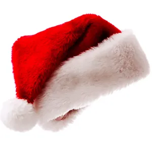 Classic Plush Christmas Hat Soft Faux Fur Santa Holiday Party Cap Festive Red White Costume Accessory For Adults Kids