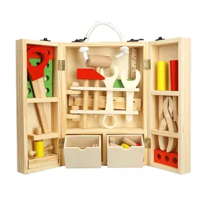 Wooden multifunctional children's tool kit toy set for Montessori early learning