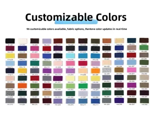 Detailed color chart showing 96 shades of premium wool felt fabric for beret customization