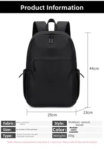 Detaillierte Größenübersicht mit den Maßen 44x29x13cm für diesen robusten Laptop-Rucksack