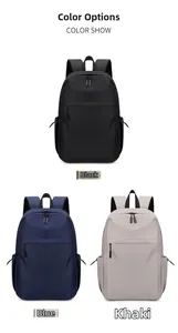 Wasserdichter Nylon-Rucksack in Schwarz, Blau und Khaki für 16-Zoll-Laptop